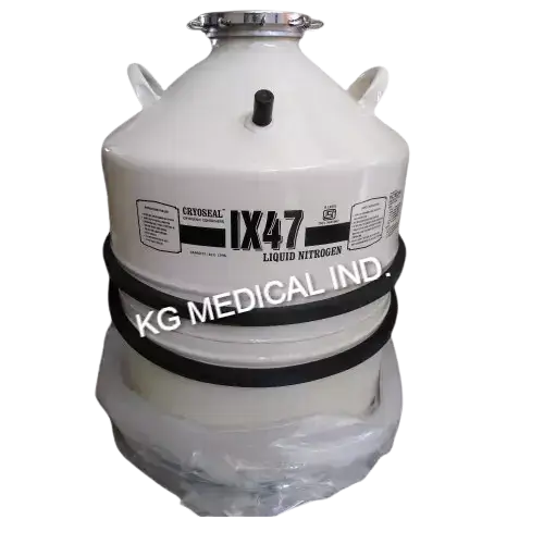 Inoxcva IX-47 Liquid Nitrogen Container Cryoseal 8 Inoxcva IX-47 Liquid Nitrogen Container Cryoseal Dewar with 11 canisters